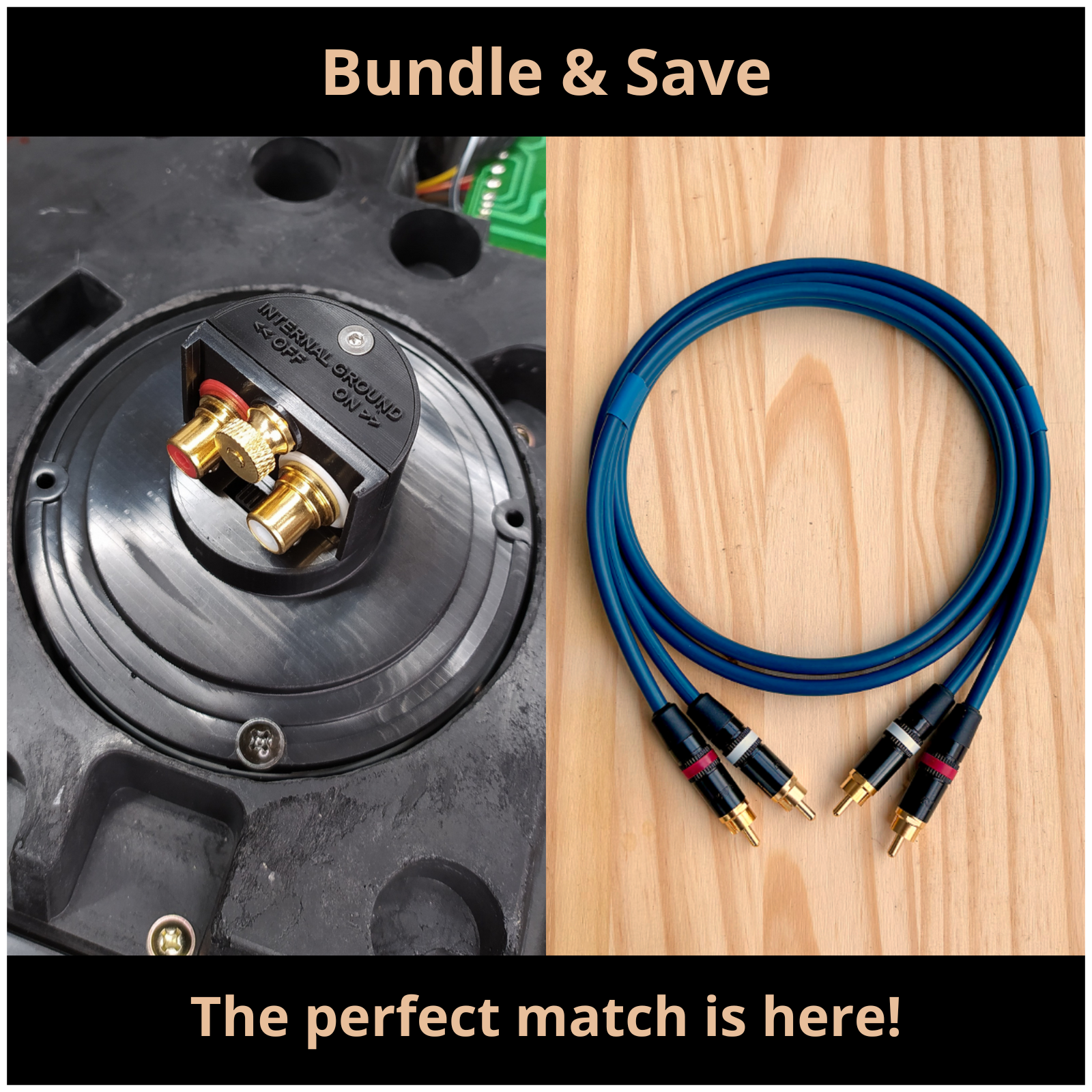 Technics SL-1200 RCA Upgrade Kit (Binding Post Ground Terminal) +