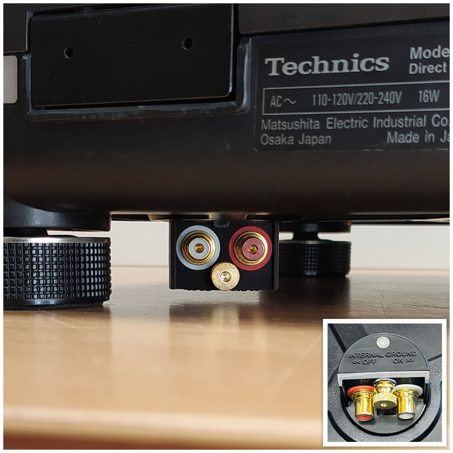 Technics SL-1200 RCA Upgrade Kit (Binding Post Ground Terminal)