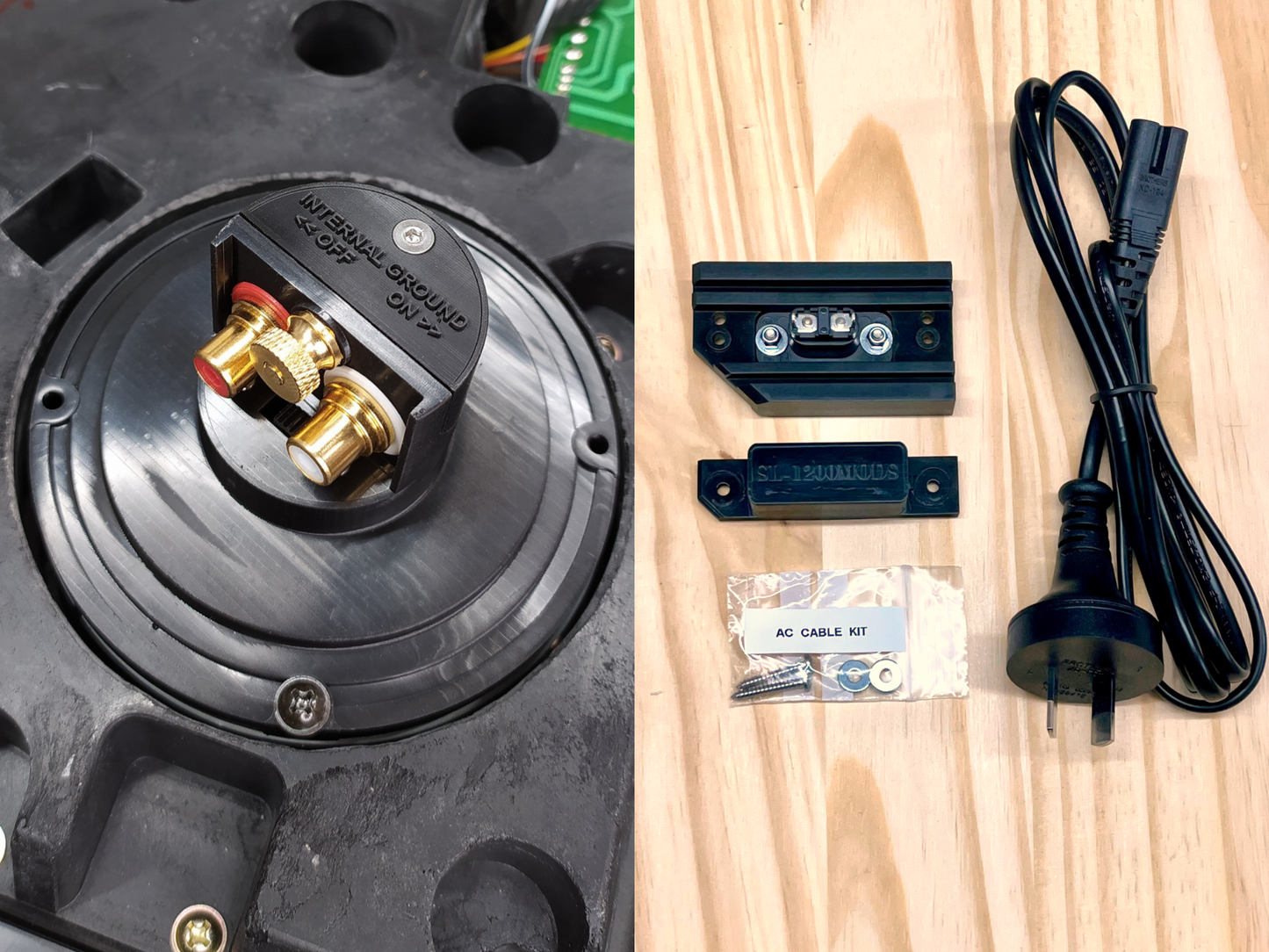 Technics SL-1200 RCA Upgrade Kit (Binding Post Ground Terminal) + AC Power Kit
