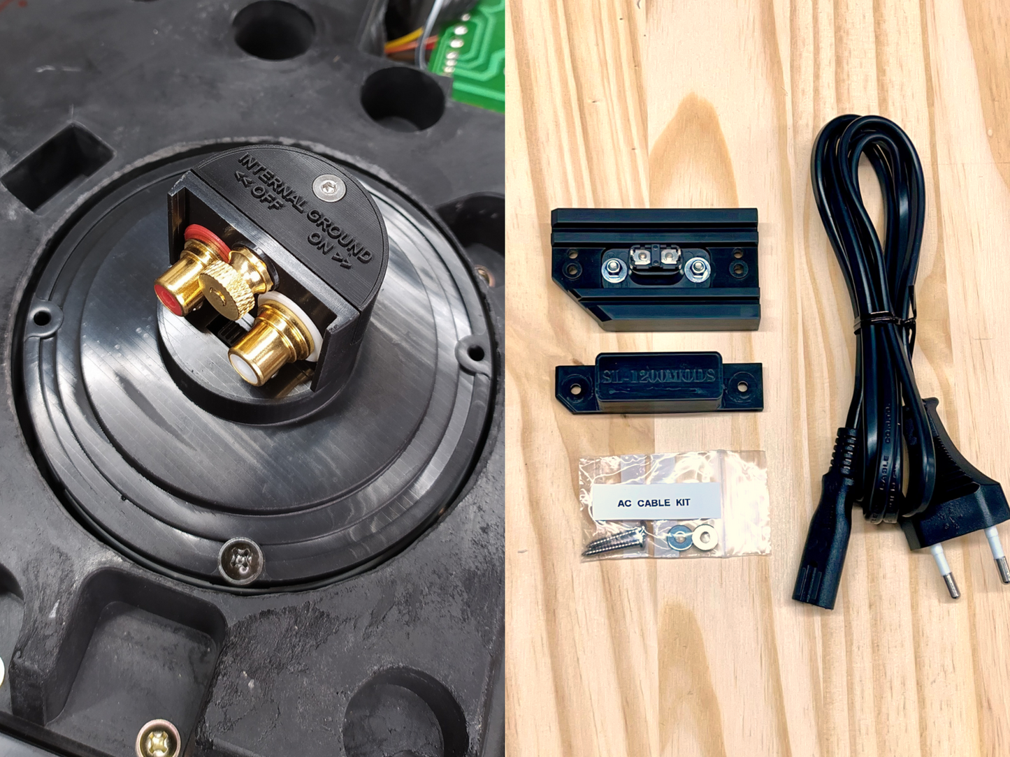 Technics SL-1200 RCA Upgrade Kit (Binding Post Ground Terminal) + AC Power Kit