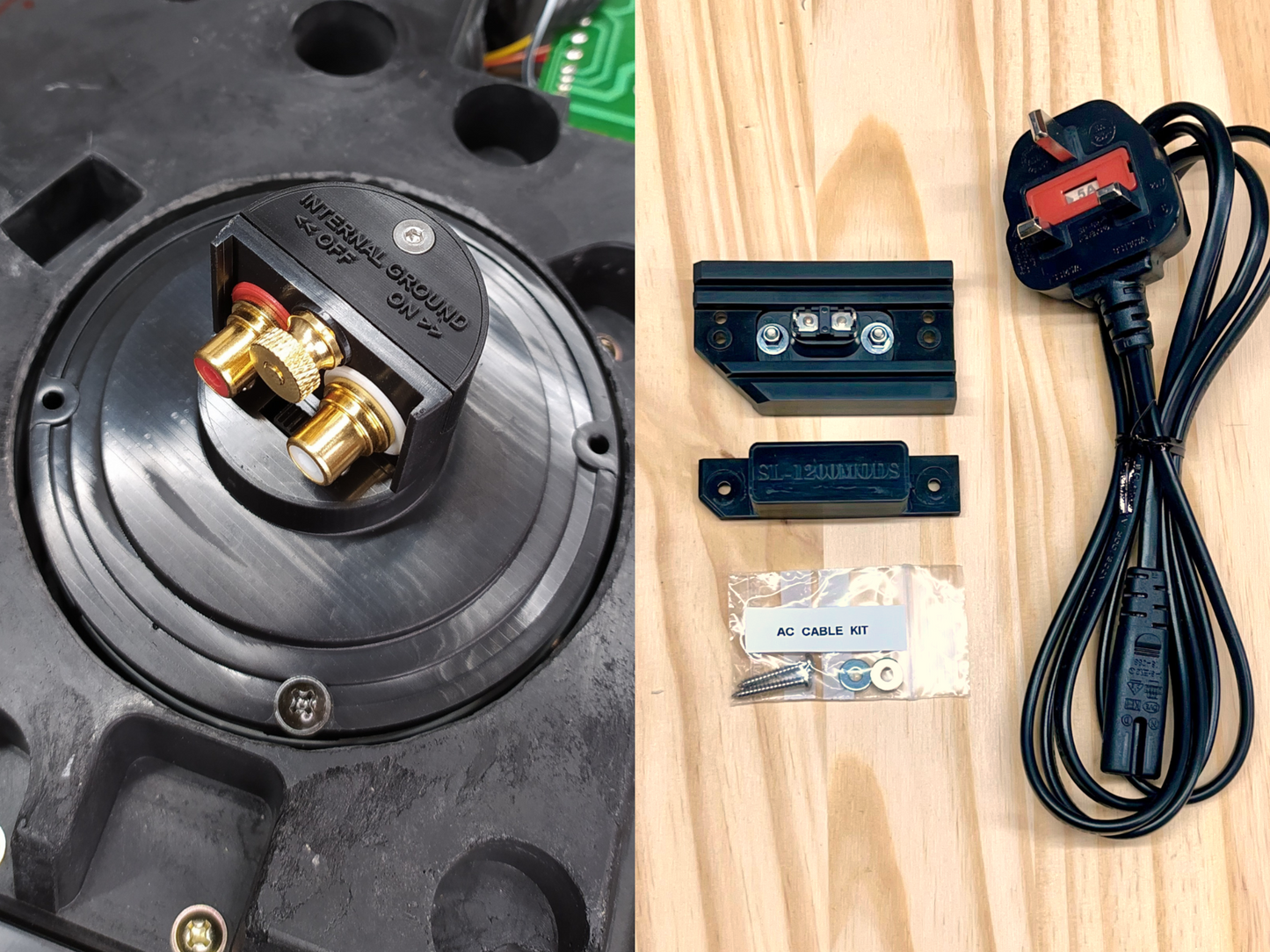 Technics SL-1200 RCA Upgrade Kit (Binding Post Ground Terminal) + AC Power Kit