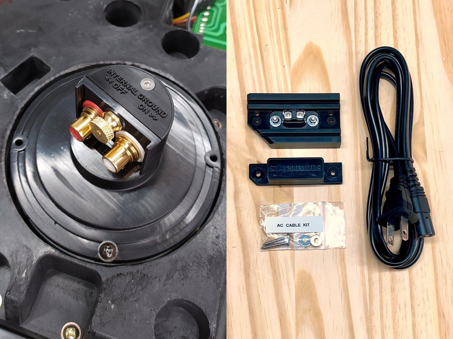 Technics SL-1200 RCA Upgrade Kit (Binding Post Ground Terminal) + AC Power Kit