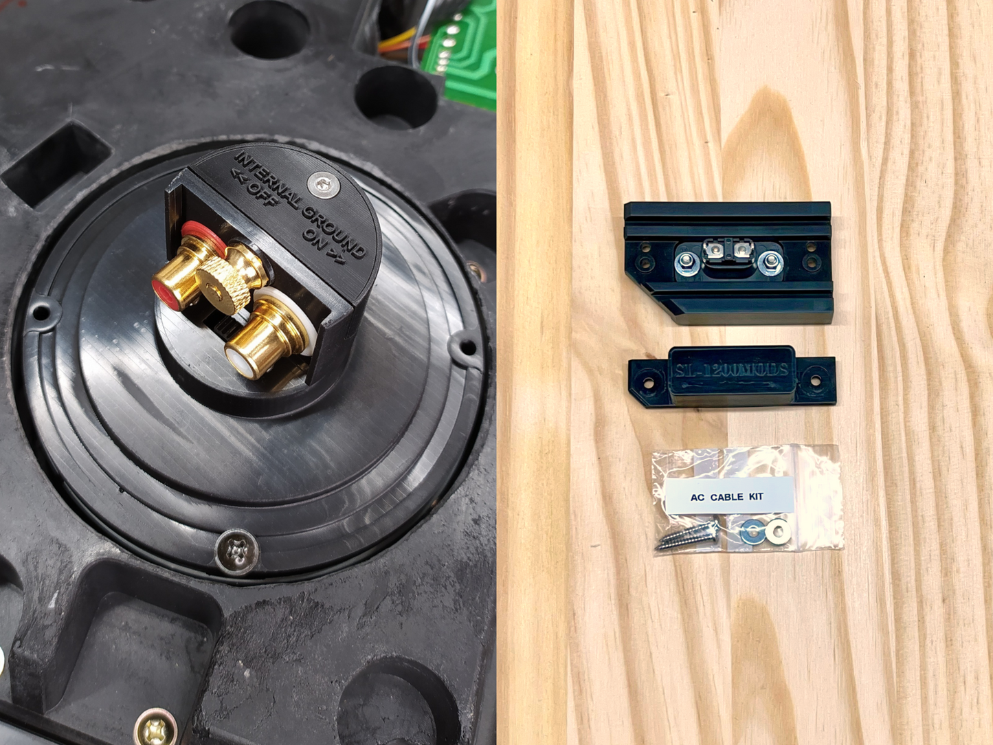 Technics SL-1200 RCA Upgrade Kit (Binding Post Ground Terminal) + AC Power Kit