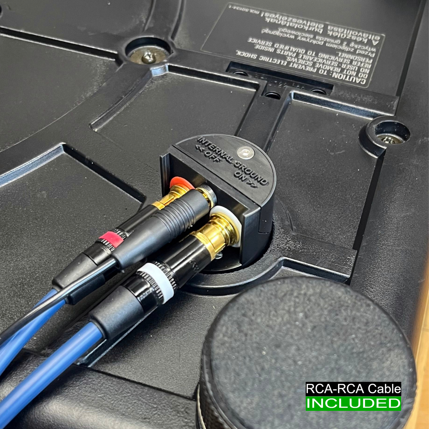 Technics SL-1200 RCA Upgrade Kit (4mm Banana Ground Terminal) + AC Power Kit + RCA-RCA Cable