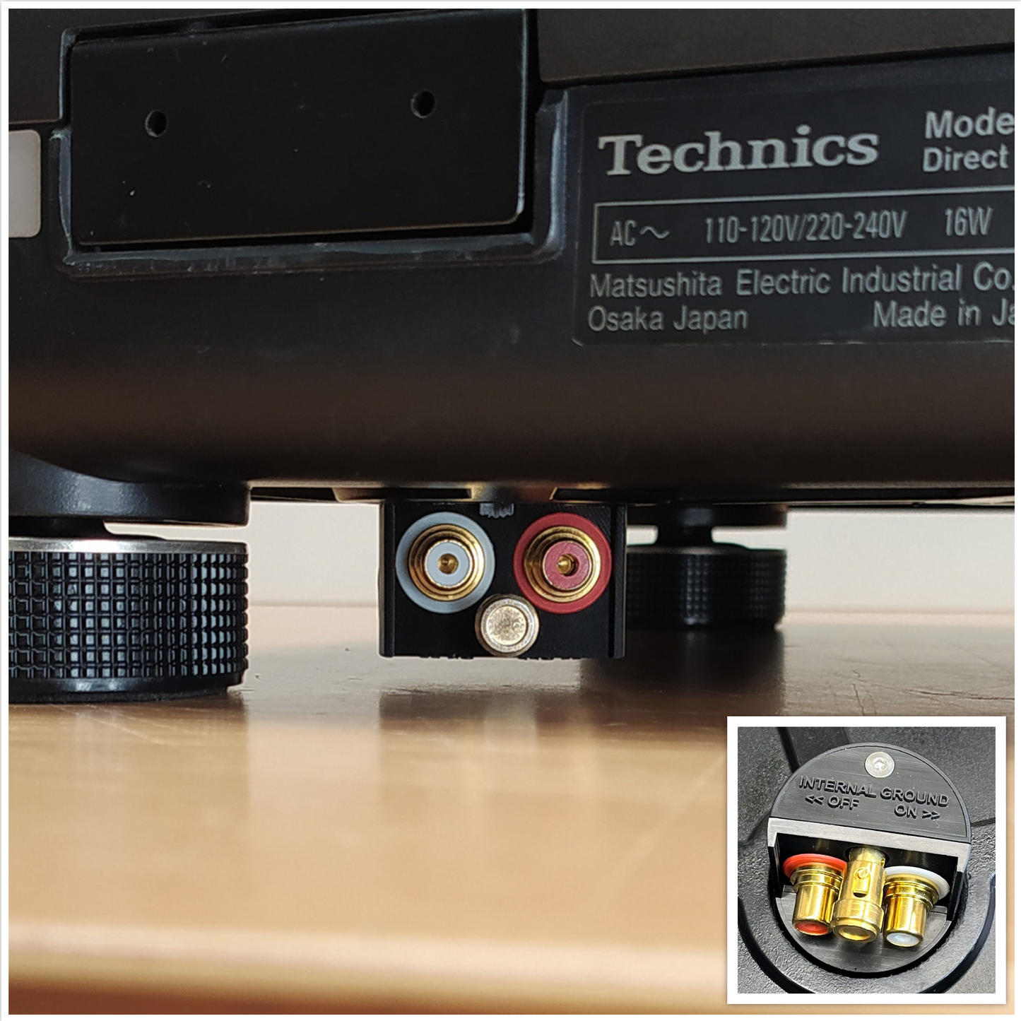 Technics SL-1200 RCA Upgrade Kit (Spring-Loaded Push Ground Terminal)