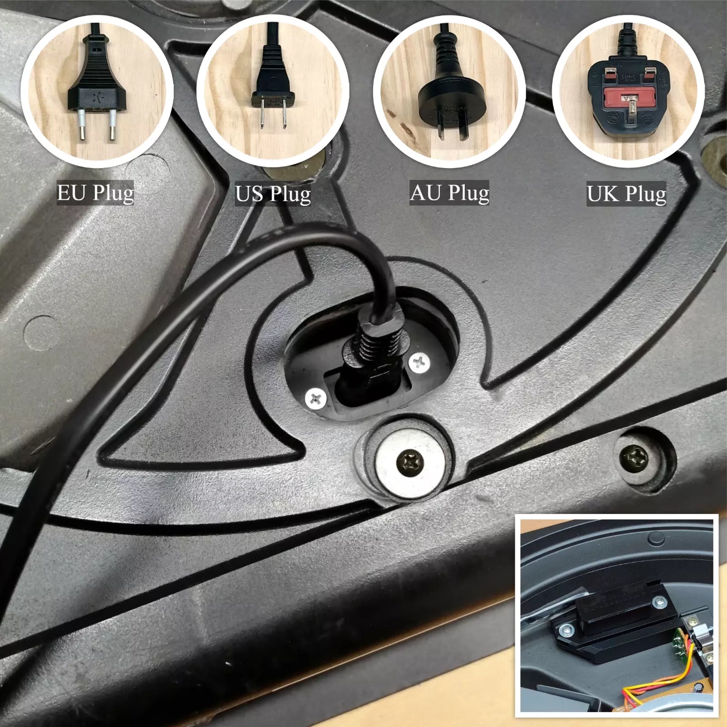 Technics SL-1200 RCA Upgrade Kit (4mm Banana Ground Terminal) + AC Power Kit + RCA-RCA Cable