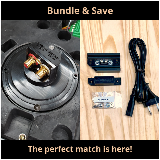 Technics SL-1200 RCA Upgrade Kit (4mm Banana Ground Terminal) + AC Power Kit