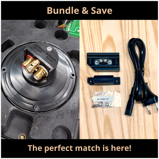 Technics SL-1200 RCA Upgrade Kit (Spring-Loaded Push Ground Terminal) + AC Power Kit