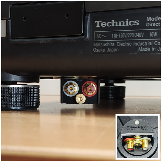 Technics SL-1200 RCA Upgrade Kit (Binding Post Ground Terminal)