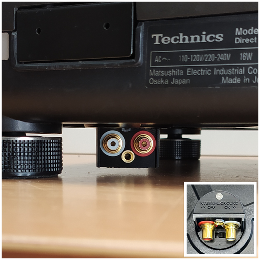 Technics SL-1200 RCA Upgrade Kit (4mm Banana Ground Terminal)