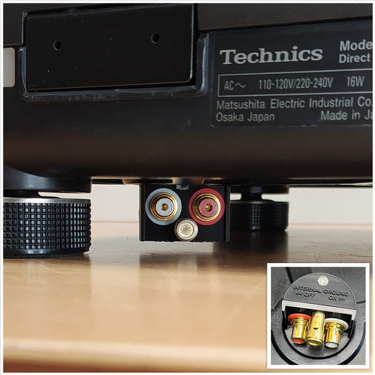 Technics SL-1200 RCA Upgrade Kit (Spring-Loaded Push Ground Terminal)