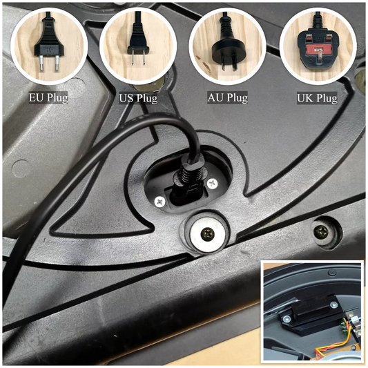 Technics SL-1200/1210 Detachable AC Cable Power Cord Kit