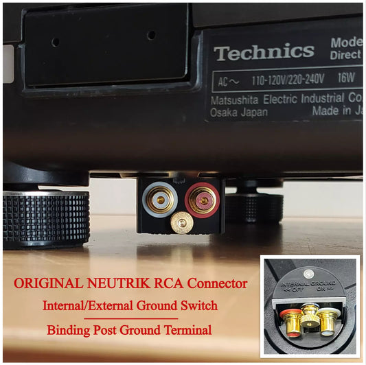 Technics SL-1200 External RCA Kit - Internal / External ground connection switch