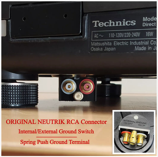 Technics SL-1200 External RCA Kit - Internal / External ground connection switch